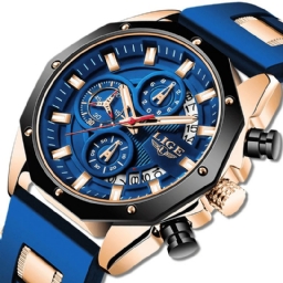 Lige Lg8908 Luminous Disply Miesten Urheilukello Chronograph 30M Vedenpitävä Kvartsikello
