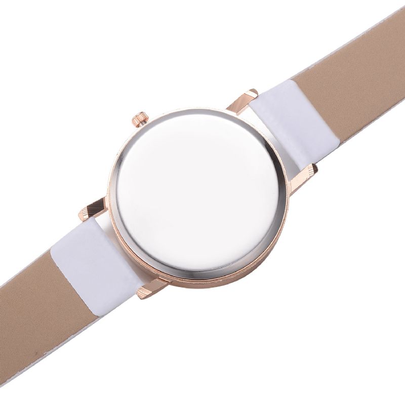 Rento Naisten Rannekello Rose Gold Case Nahkahihna Kvartsikello