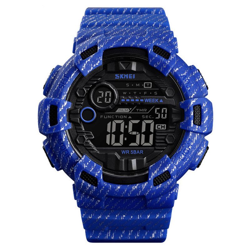 Skmei 1472 Week Display Alarm Cowboy Waterproof Sports Miesten Digitaalikello