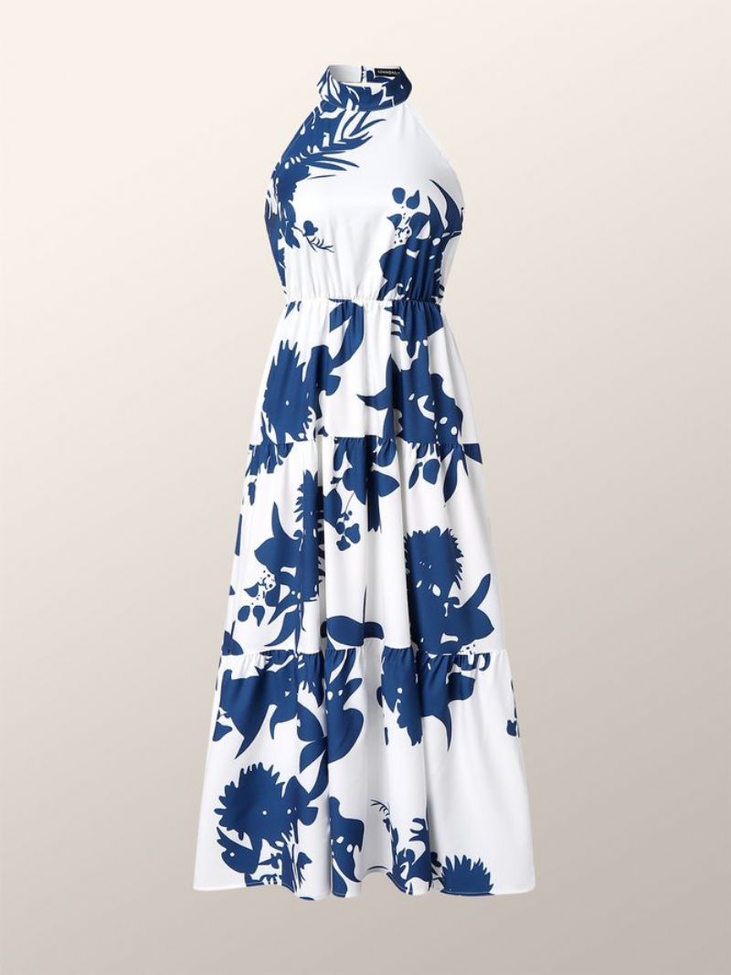 Halter Vacation Hihaton Kukkakuvioinen Mekko